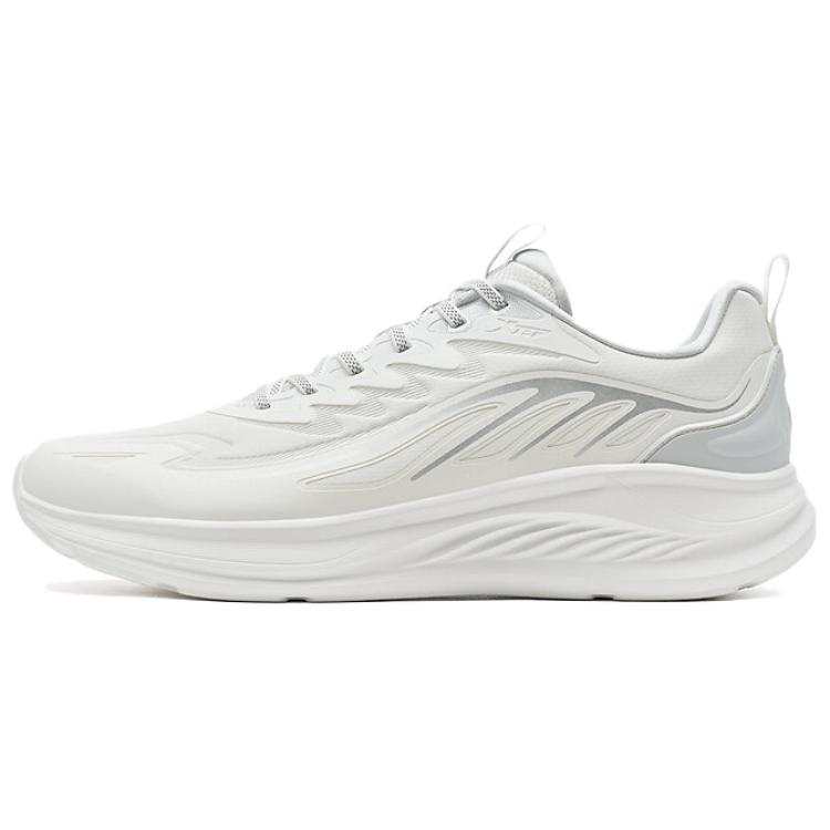 XTEP Cushioning Coverage Low top Casual Running Shoes Men's Sail White Lunar Stone Gray