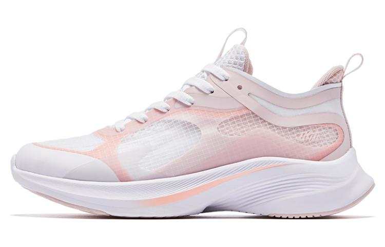 QIAODAN Light Speed 1.0 Rebound Cushioning Slip Resistant Low top Running Shoes Women's White Pink