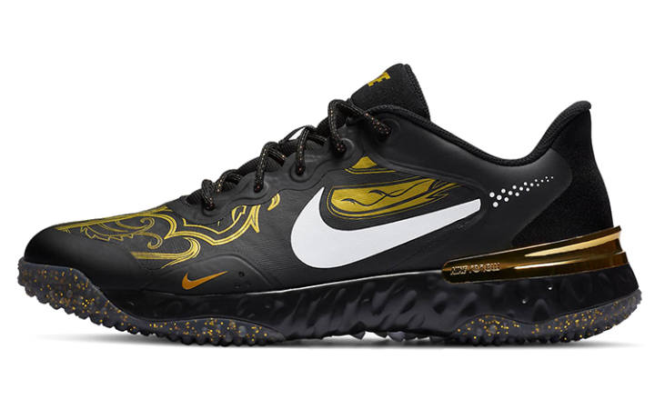 Nike Nike Alpha Huarache Elite 3 Turf Premium Black Metallic Vivid Gold