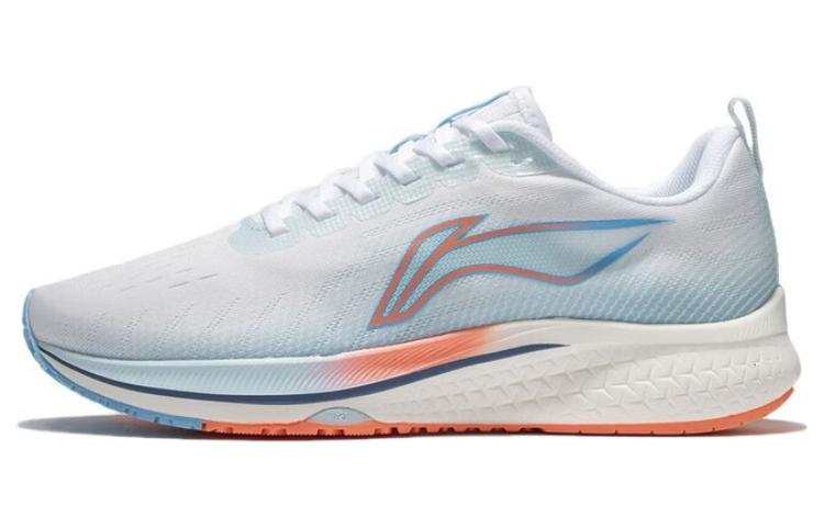 Li-Ning Li Ning Red Hare 5 Abrasion Resistant Breathable Low top Running Shoes Women's White Blue