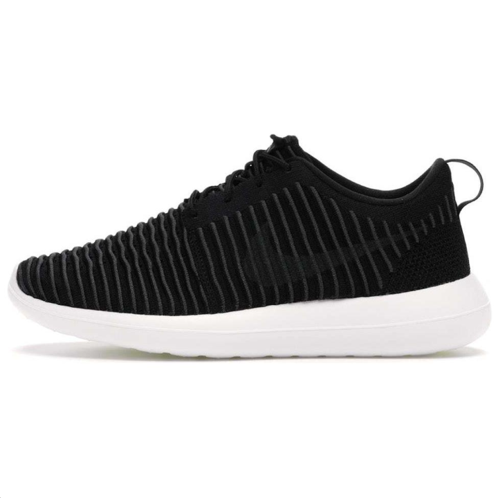 Nike Nike Roshe Two Slip Resistant Abrasion Resistant Low top Running Shoes Men's Black White