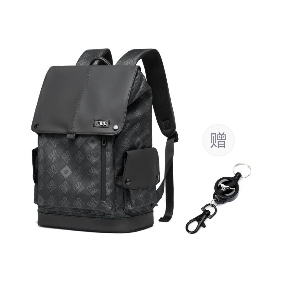 SEPTWOLVES SEPTWOLVES Fabric Backpack QPL Unisex Black