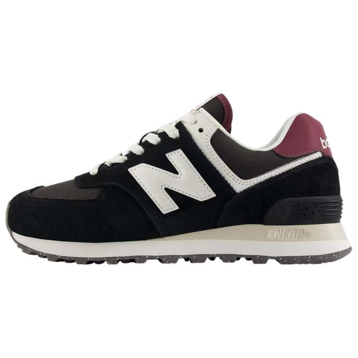 New Balance 574 Wmns New Balance 'Black White Maroon' Women's