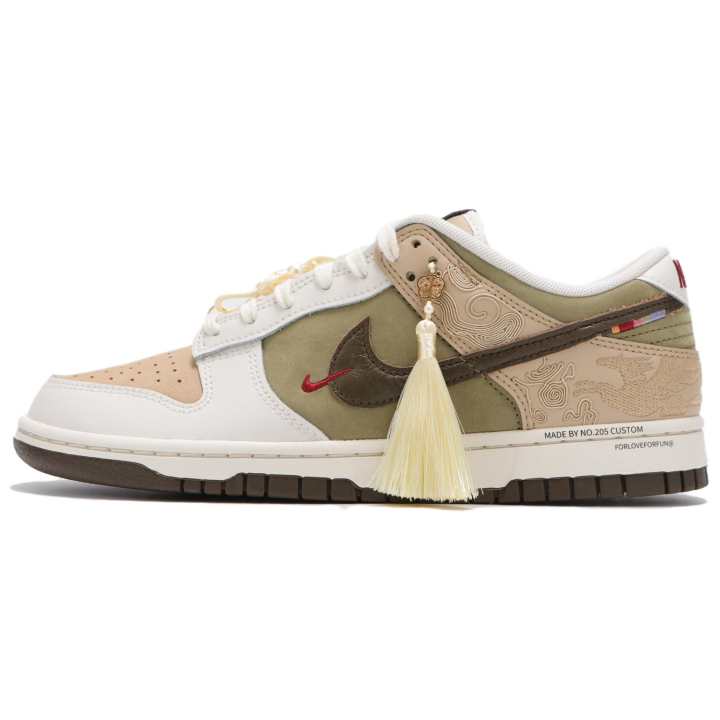 Nike Nike Dunk Abrasion Resistant Abrasion Resistant Low top Skateboard Shoes Men's Beige Umber