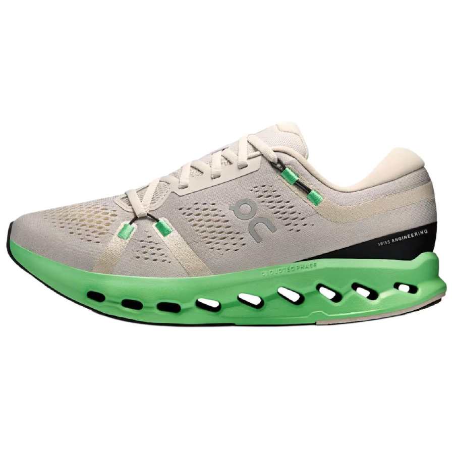 On Cloudsurfer 2 Breathable Low top Casual Running Shoes Men's Beige Green