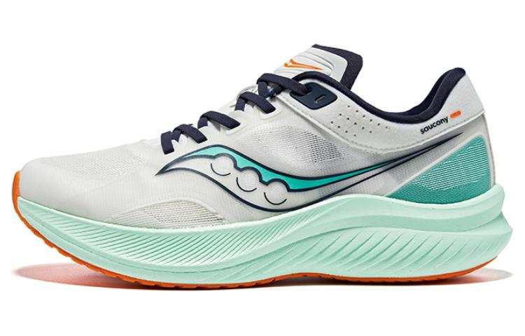 Saucony Slay Full Speed Cushioning, Wear Resistant Low top Marathon Running Shoes Unisex White Green