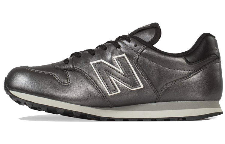 New Balance New Balance NB 500 Textile, Synthetic Leather Low top Running Shoes Women's Black Silver