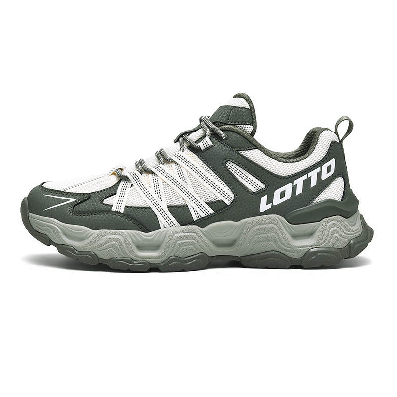LOTTO Thermal Cushioning Coverage Support Abrasion Resistant Breathable Running Shoes Men's Dark Moss Green