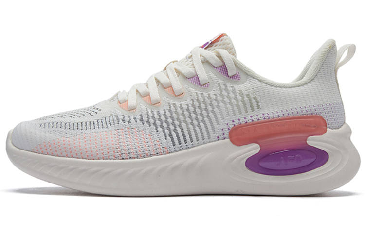 361° Cushioning Slip Resistant Breathable Lightweight Low top Running Shoes Women's White Pink