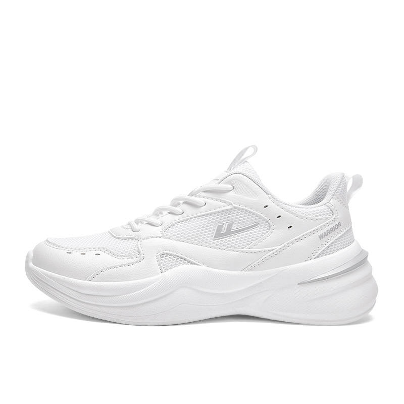 Warrior Outdoor Sports Slip Resistant Abrasion Resistant Low top Casual Running Shoes Unisex White