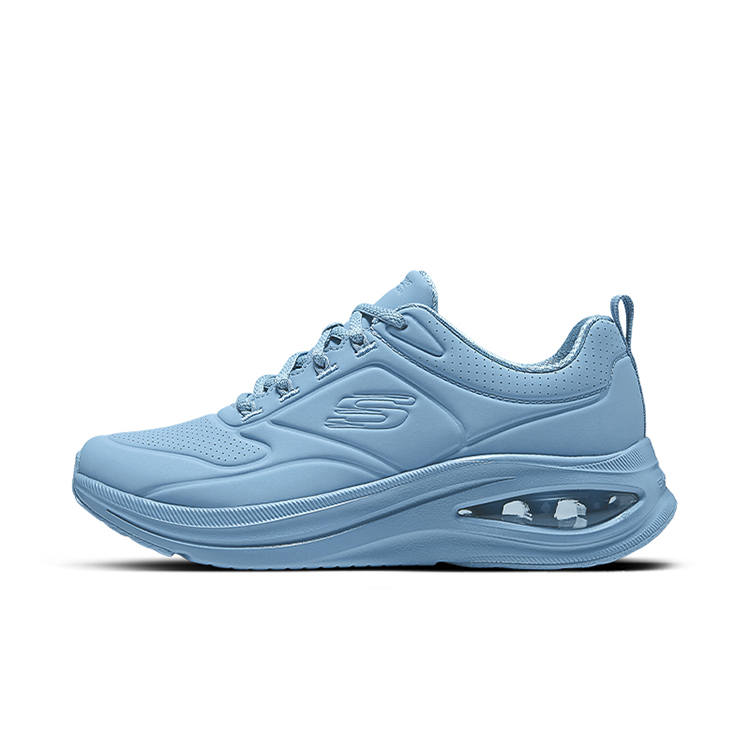 Skechers Support Lightweight Height Increasing Low top Casual Running Shoes Women's Dark Gray Blue