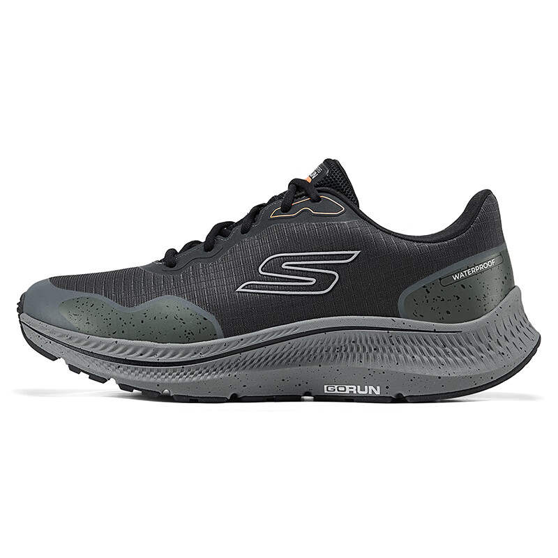Skechers GO RUN Comfortable Low top Running Shoes Men's Black Gray