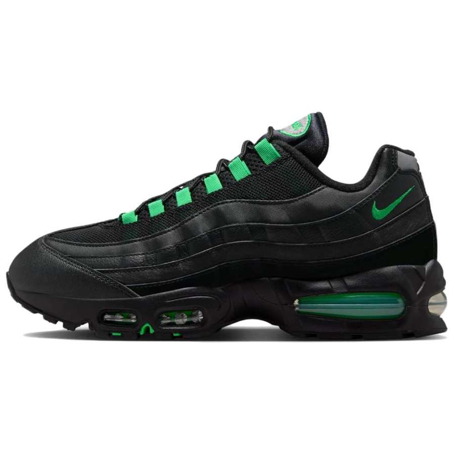 Nike Nike Air Max 95 Abrasion Resistant Abrasion Resistant Low top Casual Running Shoes Men's Black Green