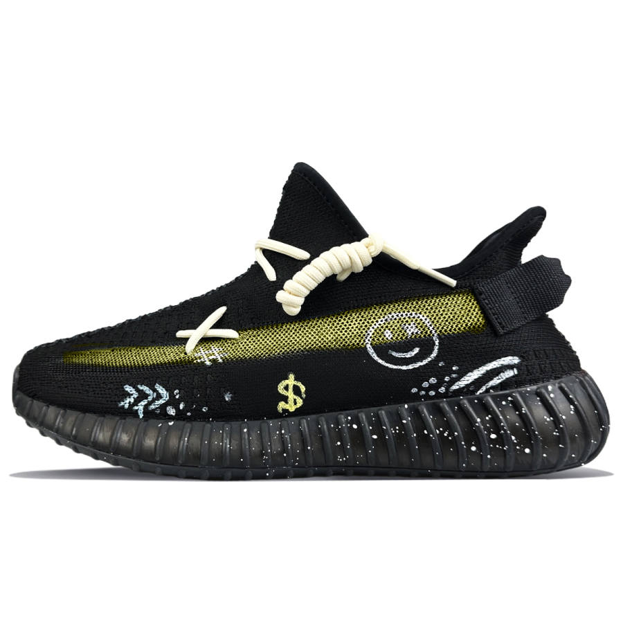 Adidas Originals Yeezy Boost 350 V2 Low top Casual Shoes Unisex Black