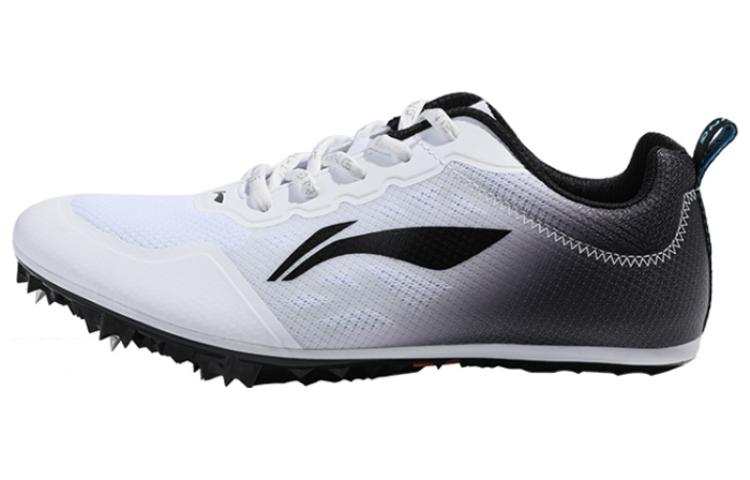 Li-Ning Li Ning Synthetic Leather Cushioning Slip Resistant Abrasion Resistant Low top Running Shoes Unisex White Black