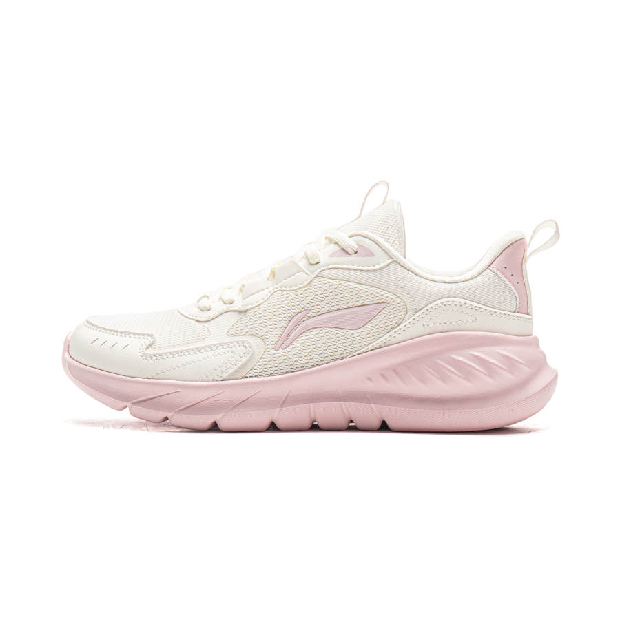 Li-Ning Li Ning Light Lanying Cushioning Abrasion Resistant Breathable Lightweight Low top Casual Running Shoes Women's Ivory