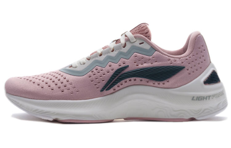 Li-Ning Li Ning Arashi Integrated Fabric Slip Resistant Abrasion Resistant Low top Running Shoes Women's Mist Rose Pink