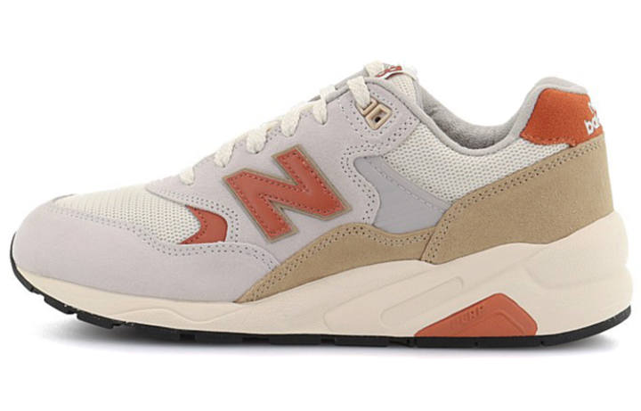 New Balance New Balance NB 580 Comfortable Abrasion Resistant Breathable Low top Casual Running Shoes Unisex Light Gray