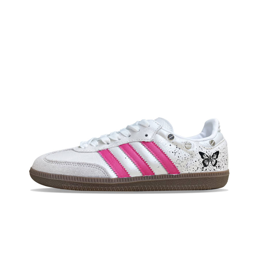 Adidas Originals SAMBA OG Hot Berry Low top Skateboard Shoes Unisex Silver