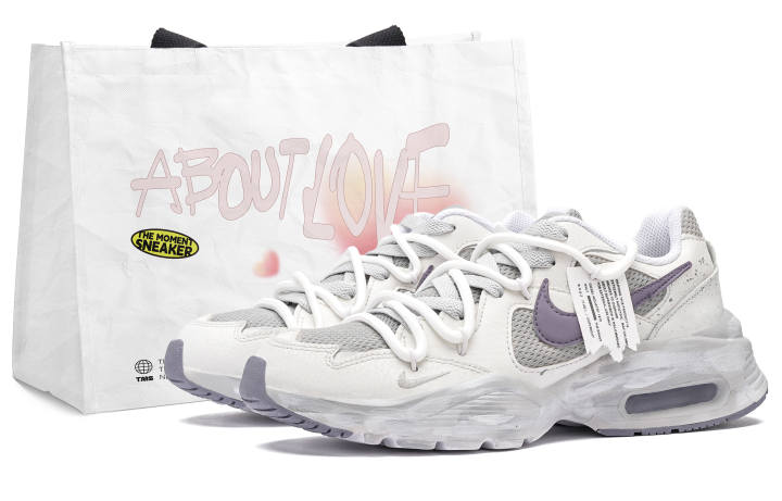 Nike Nike Air Max Fusion Low top Running Shoes Unisex White Gray Purple