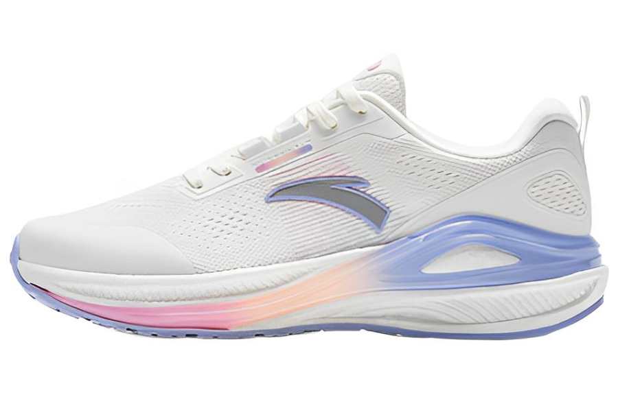 Anta C100 Cushioning Slip Resistant Cushioning Slip Resistant Low top Running Shoes Women's Papyrus White Silver