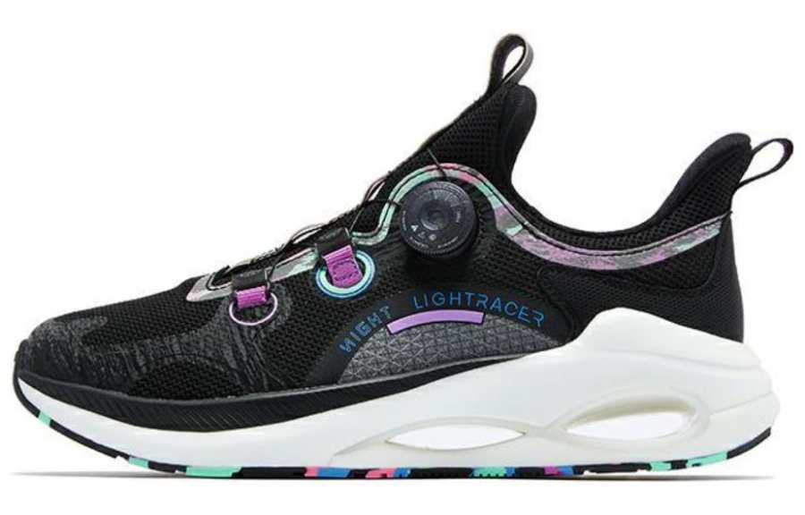QIAODAN Comfortable Lightweight Rebound Low top Running Shoes Men's Black Purple
