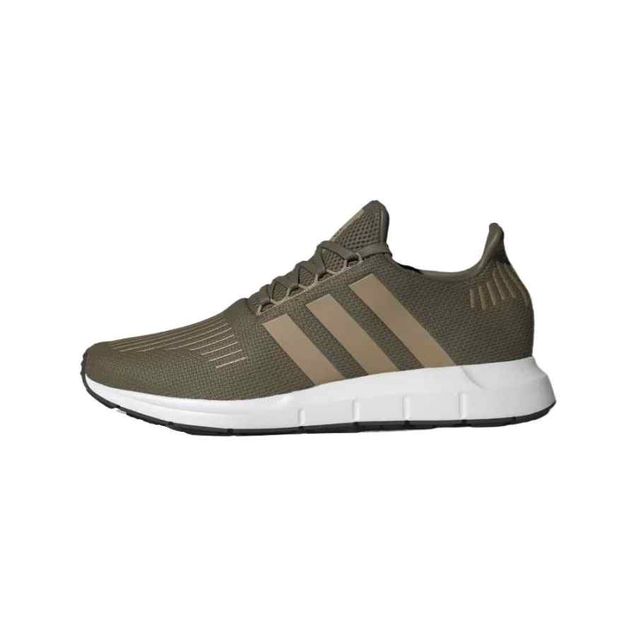 Adidas Adidas Swift Run 1.0 Fabric Cushioning Low top Running Shoes Men's Gray Green