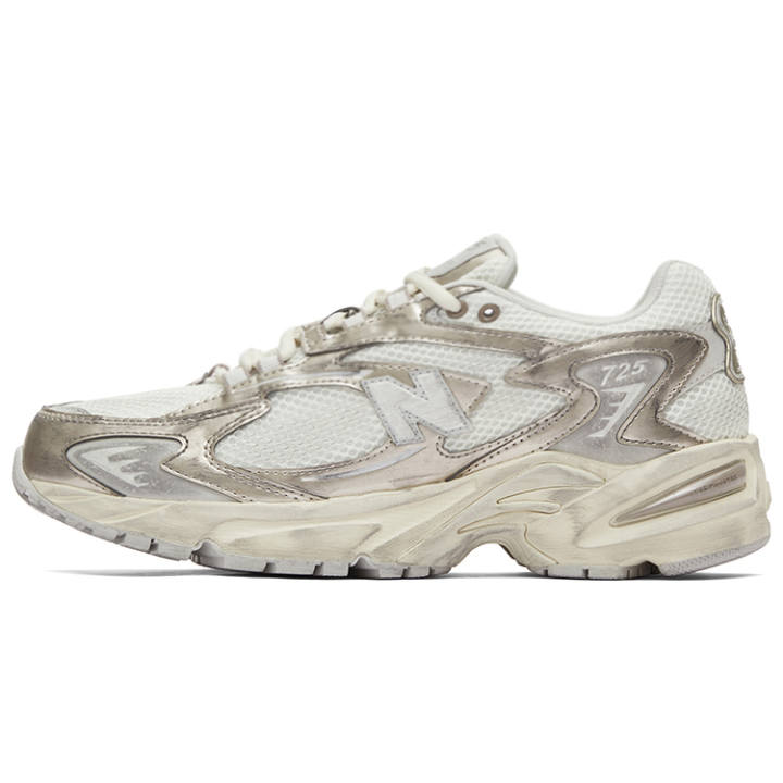 New Balance New Balance 725 V1 Comfortable Versatile Y2K Distressed Style Low-Top Chunky Sneakers Unisex Vintage Champagne