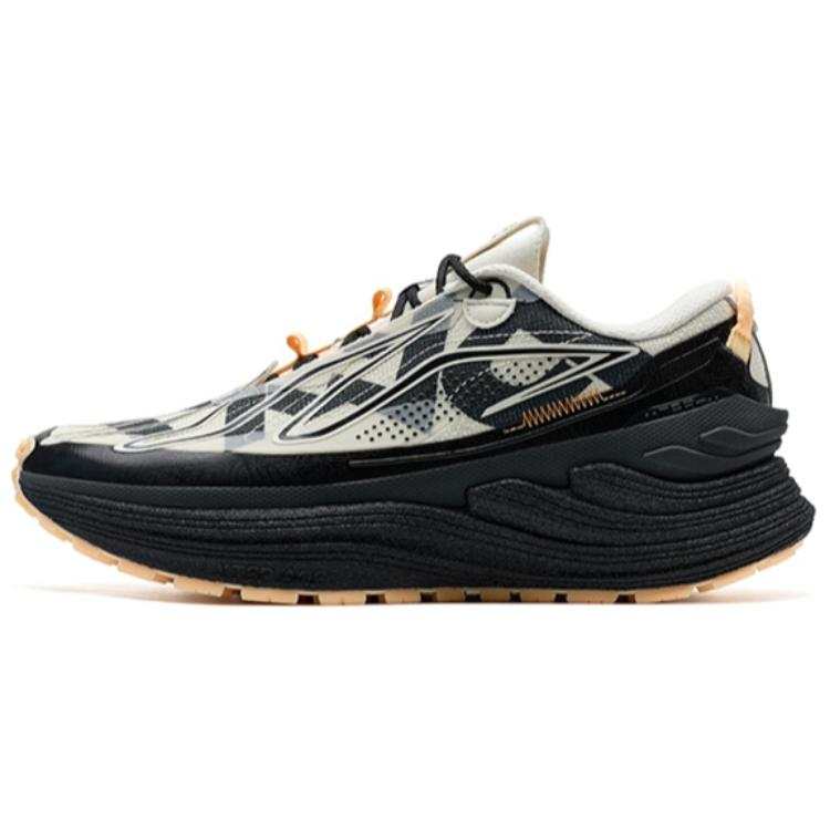 XTEP Wind And Fire 28 Fabric Low top Running Shoes Men's Beige Black Orange