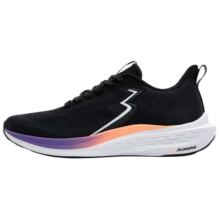 361° Low top Sprint City Commuting Running Shoes Men's Obsidian Black White