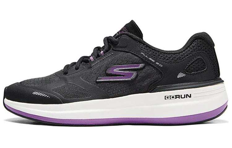 Skechers GOrun Pulse 2 Cushioning Breathable Cushioning Breathable Low top Running Shoes Women's Black Purple