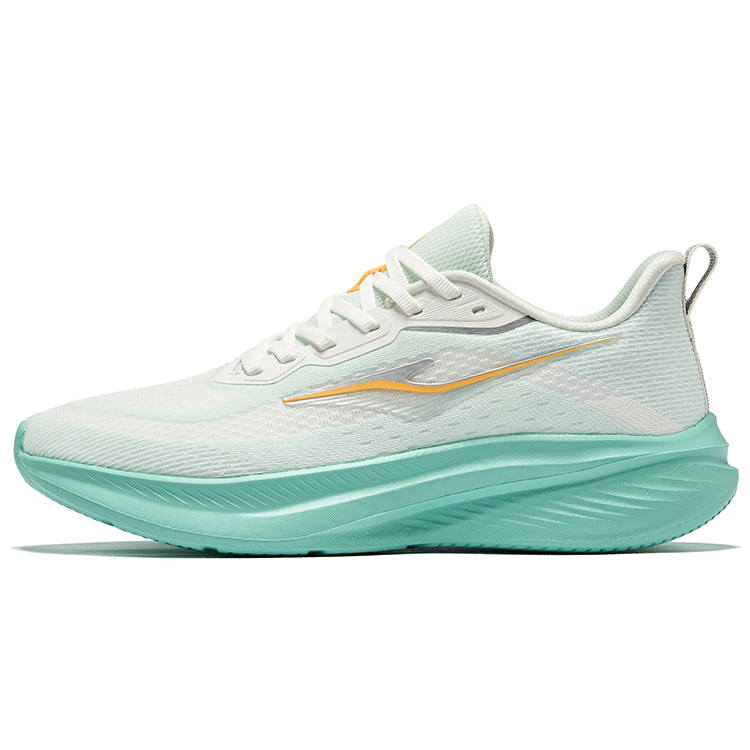 Erke Cushioning Rebound Breathable Low top Running Shoes Men's Microcrystal White Ice Clear Green