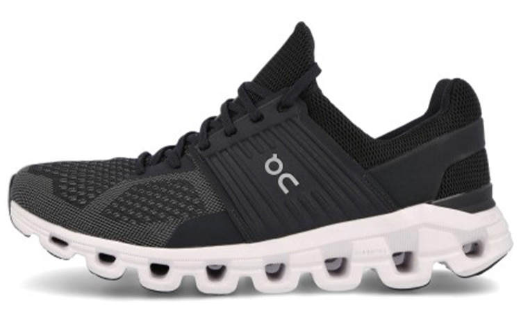 On On Running Cloudswift Black Rock White Women's
