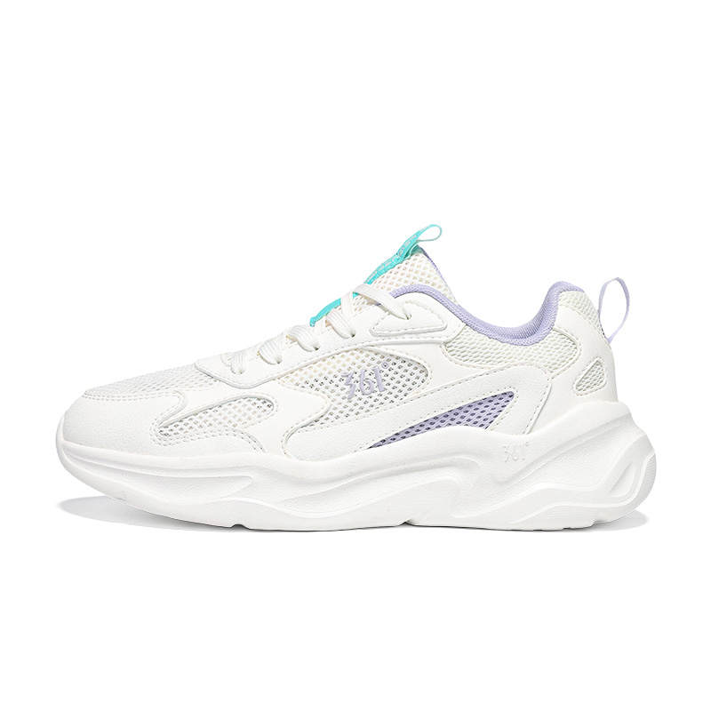 361° Cushioning Lightweight Abrasion Resistant Low top Casual Running Shoes Women's White Purple