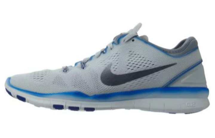 Nike Nike Free 5.0 Tr Fit 5 Mtlc Pure Platinum Metallic Cool Grey Racer Blue White Women's