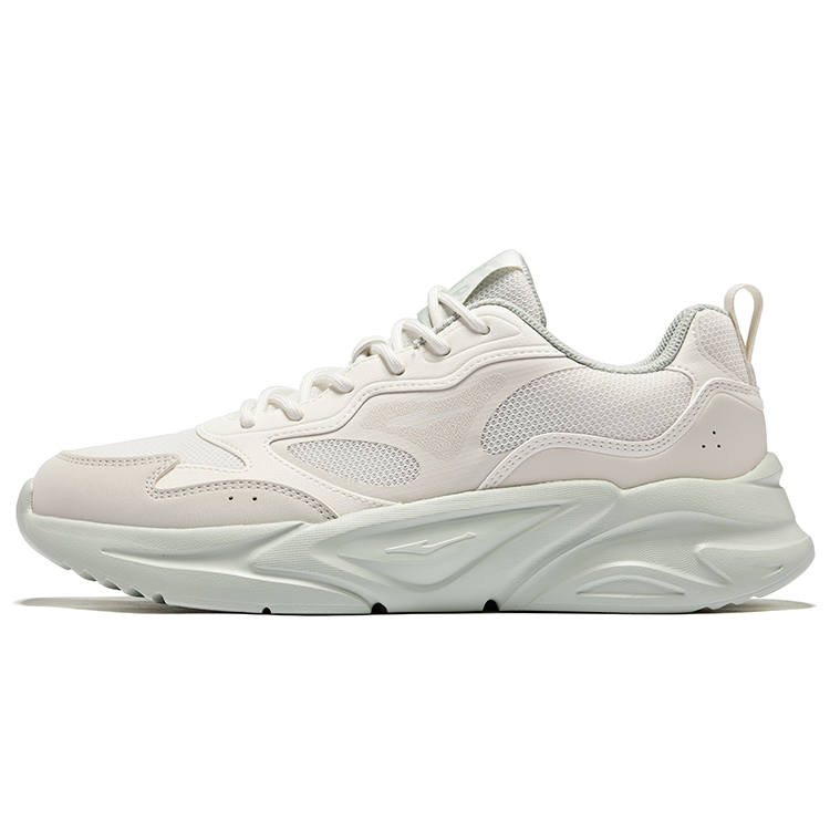 Erke Cushioning Slip Resistant Abrasion Resistant Low top Casual Shoes Men's White Gray