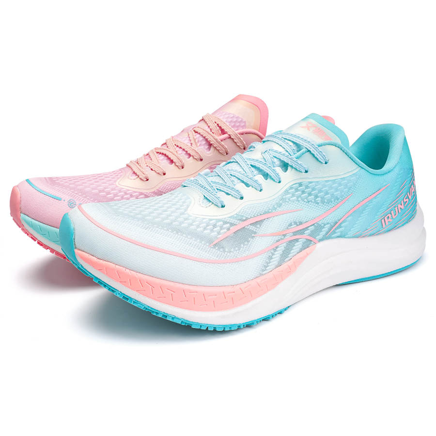 IRUNSVAN Low top Running Shoes Unisex Mismatched Color Sky Plum & Pink