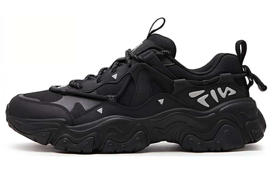 FILA FLUID 5 Textile, Synthetic Leather Low top Running Shoes Men's Black
