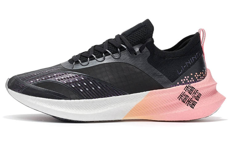 Li-Ning Li Ning Feidian Challenger Racing Abrasion Resistant Breathable Low top Running Shoes Women's Black