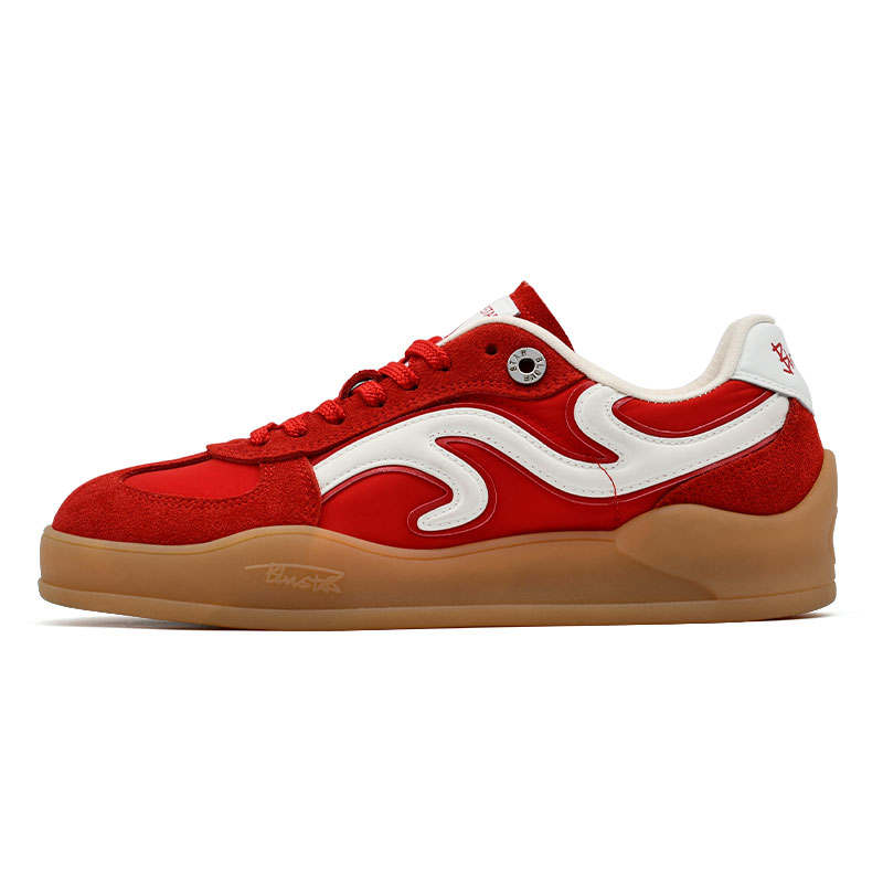 BLOVESTAR Height Increasing Slip Resistant Low top Skateboard Shoes Women's Red