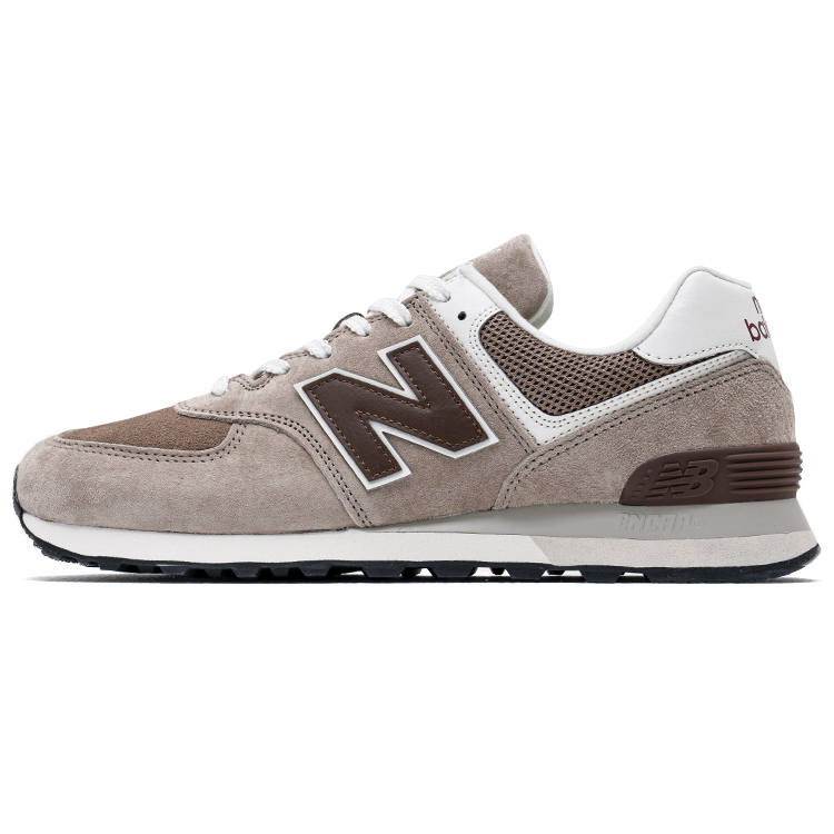New Balance New Balance NB 574 Couple's Leather Low top Running Shoes Unisex Maillard Style, Brown
