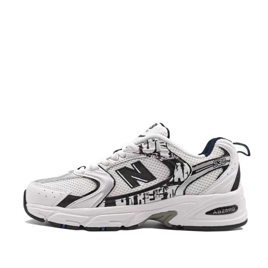 New Balance New Balance NB 530 Cushioning Abrasion Resistant Breathable Low top Running Shoes Unisex White Black