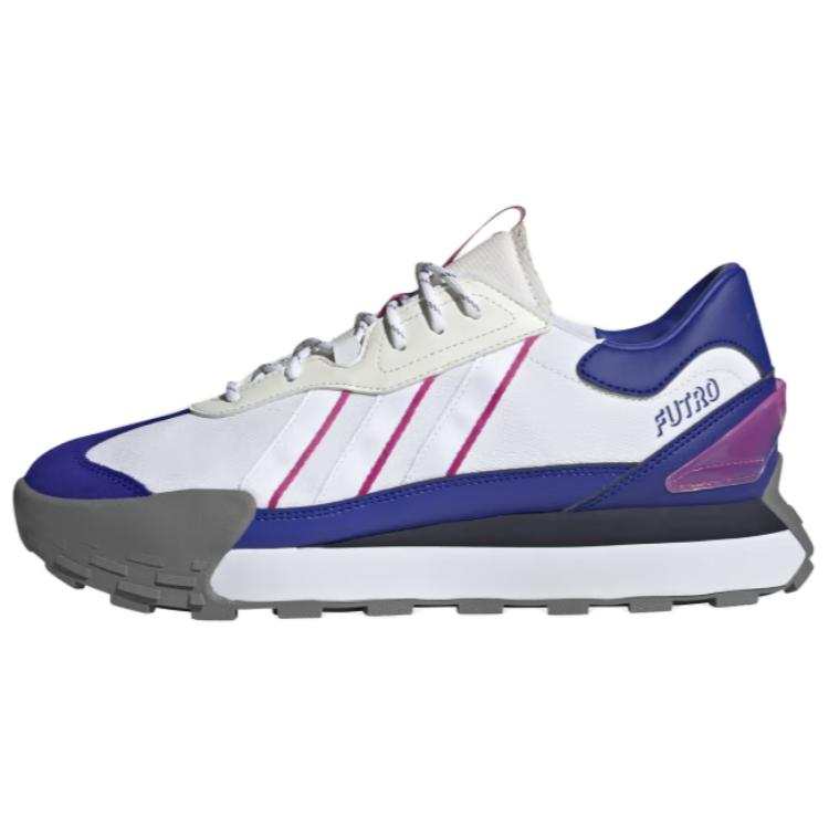 Adidas Adidas Slip Resistant Abrasion Resistant Low top Casual Running Shoes Unisex White Blue