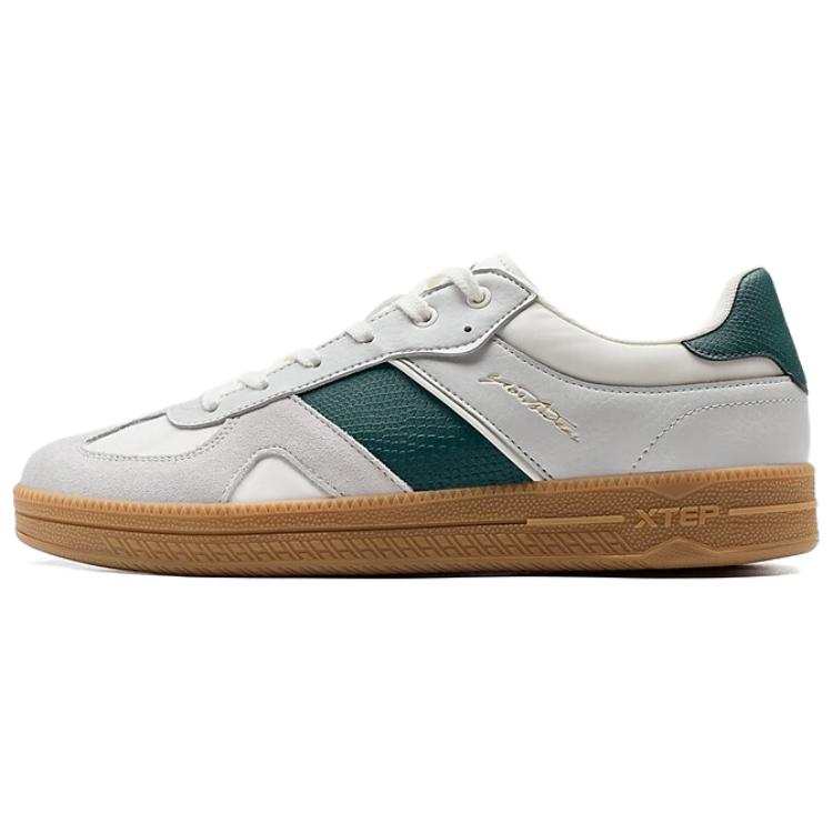 XTEP Germany Army Trainer Abrasion Resistant Slip Resistant Low top Skateboard Shoes Men's Gray Green
