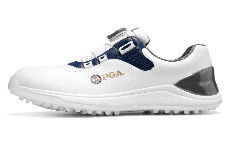 PGA Slip Resistant Abrasion Resistant Low top Golf Shoes Men's White Black Blue