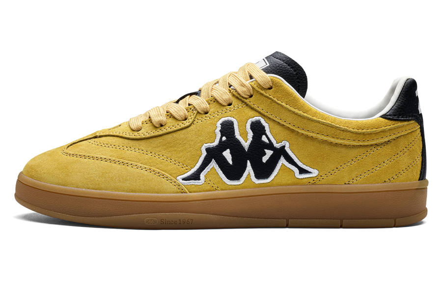 Kappa Tifo Back to Back Abrasion Resistant Low top Skateboard Shoes Unisex Sri Lanka Yellow Black
