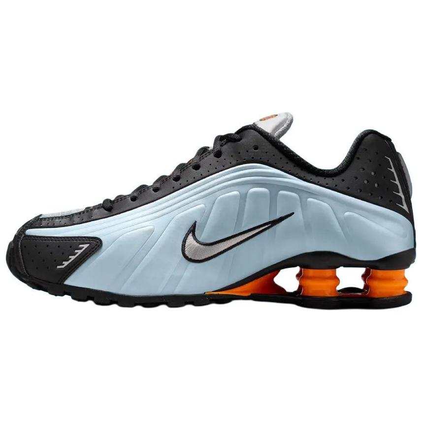 Nike Nike Shox R4 Slip Resistant Abrasion Resistant Low top Casual Running Shoes Women's Blue Black