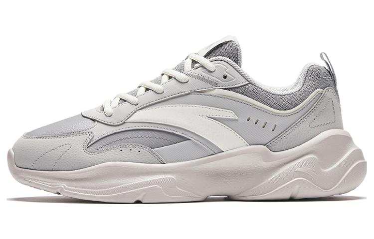 Anta Chao Bai Gz Cushioning Slip Resistant Abrasion Resistant Low top Casual Shoes Men's Beige Gray