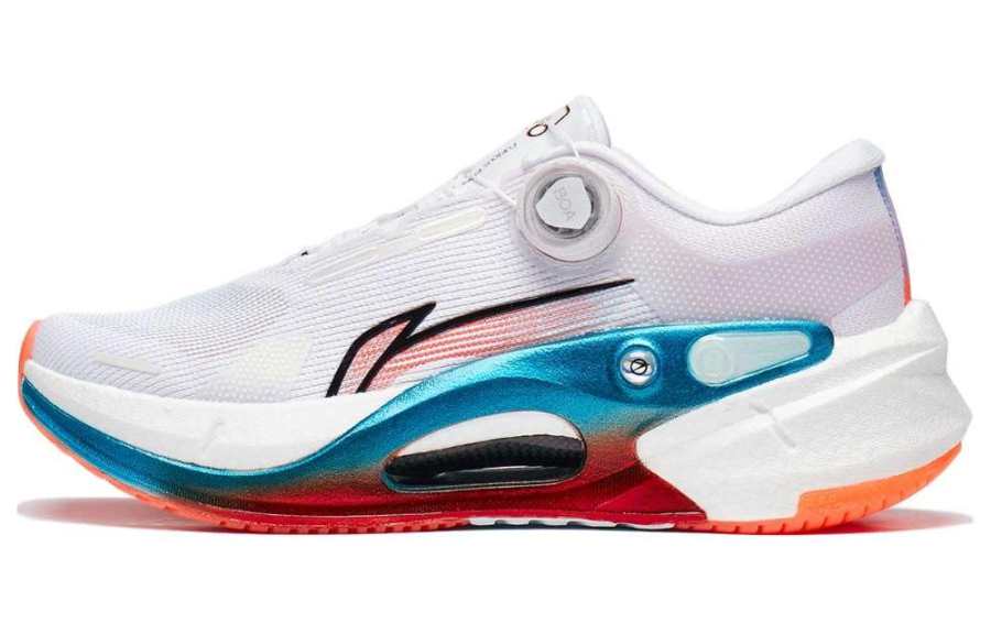 Li-Ning Li Ning Furious Rider 7.0 PRO Cushioning Breathable Rebound Low top Running Shoes Women's White Blue Orange
