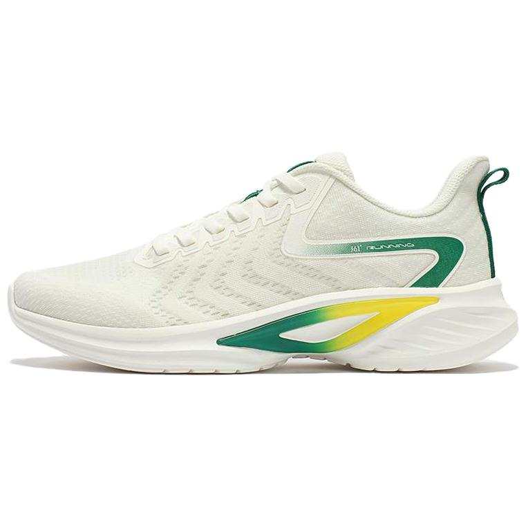361° Slip Resistant Abrasion Resistant Low top Casual Running Shoes Men's White Green